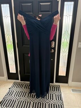 SORELLA VITA Navy Strapless Pleated Bodice Gown - Bridesmaid dress
